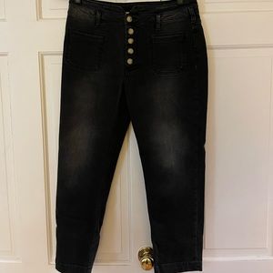 Anthropologie Pilcro and the letterpress slim straight black jeans size 29P
